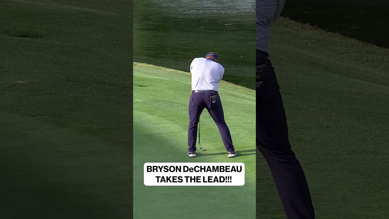 Bryson DeChambeau BIRDIES 18th HOLE to take the LEAD going into final round! 😲 #liv #golf