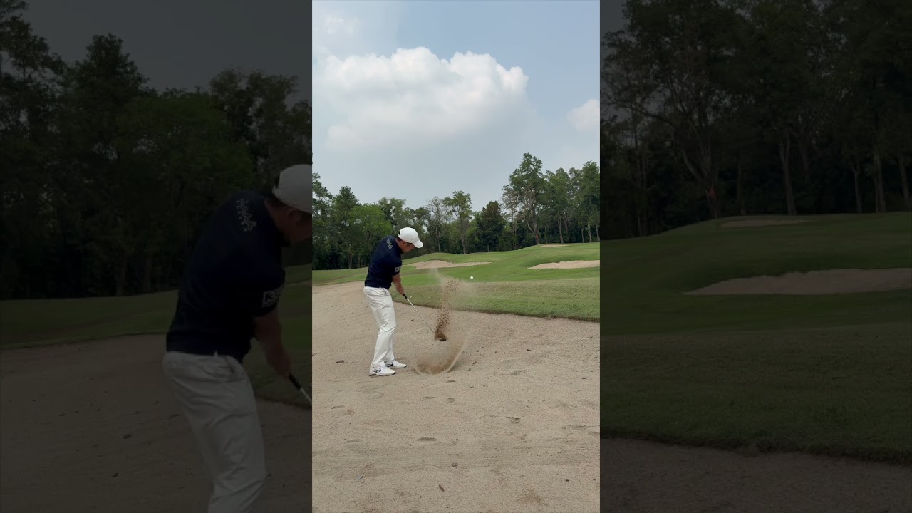 I completely blew it from the bunker - it was hilarious😂 #golf #golflife #golfswing #rorymcllroy