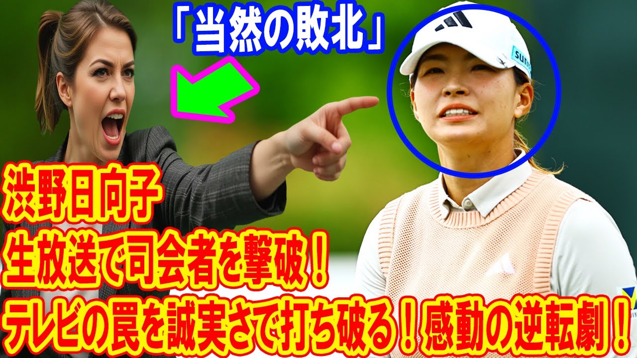 渋野日向子が生放送で司会者を撃破！驚くべき言葉がスタジオを震撼！感動の逆転劇