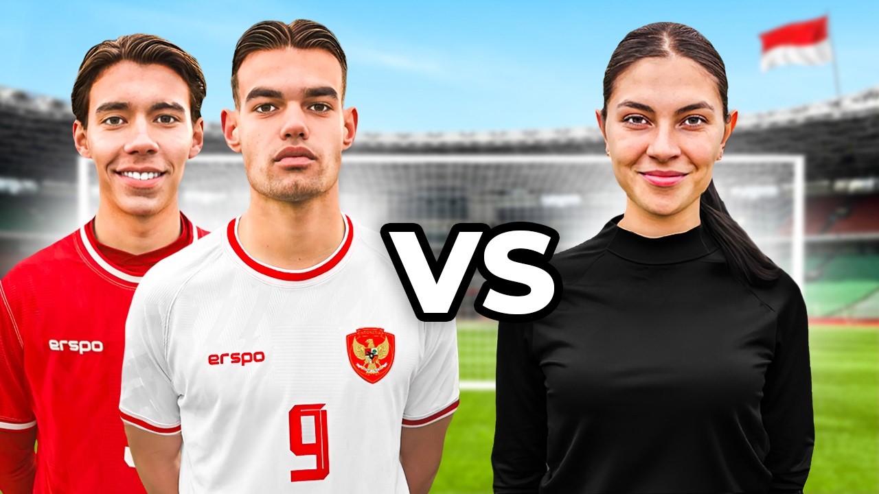 インドネシアのプロサッカー選手2人に挑戦しました