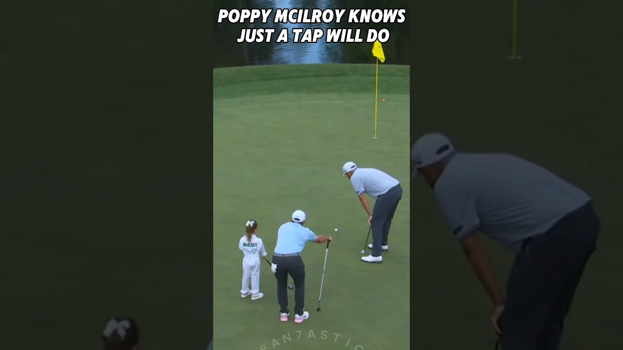 GOLF baby mcilroy the greatest putt at masters