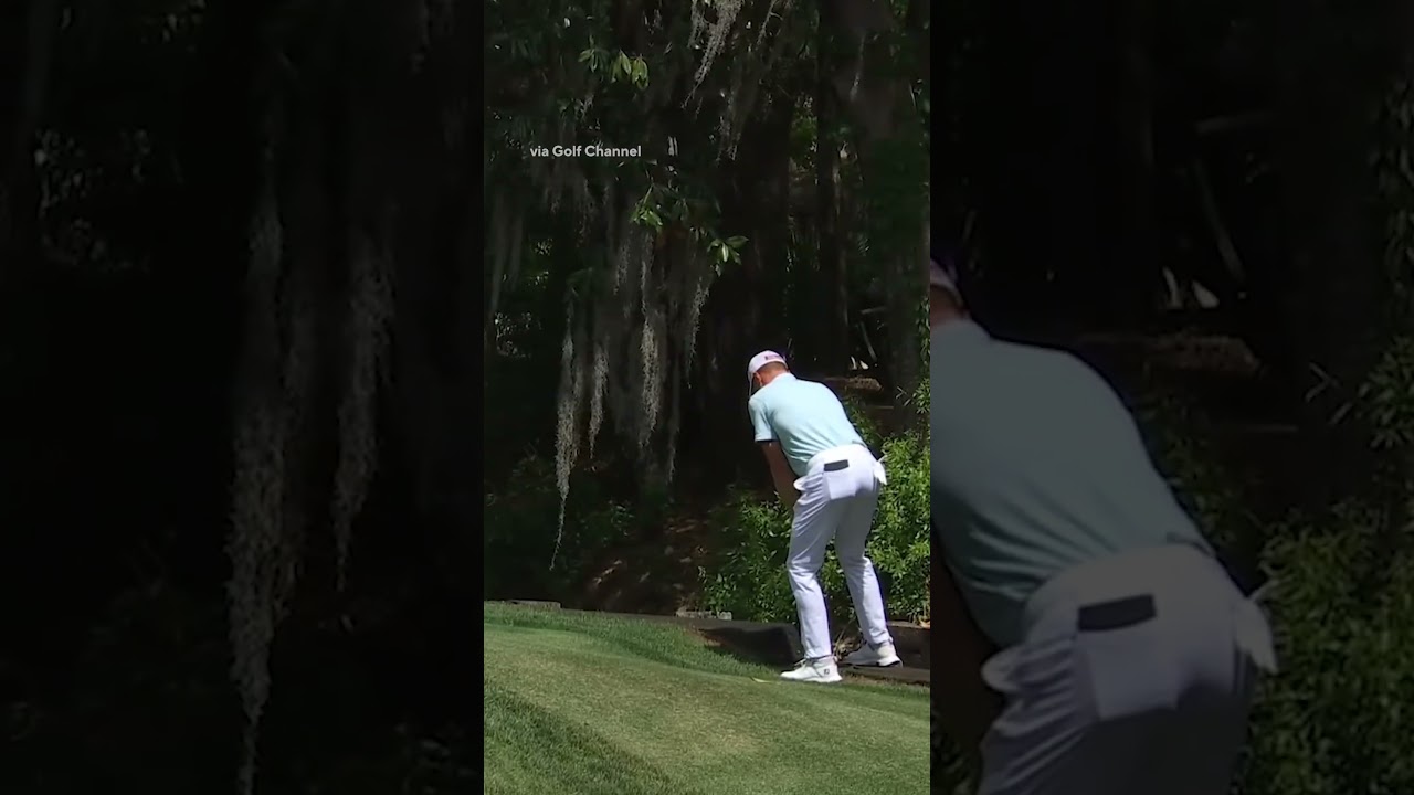 How did Justin Thomas save par here?! 😯 #shorts
