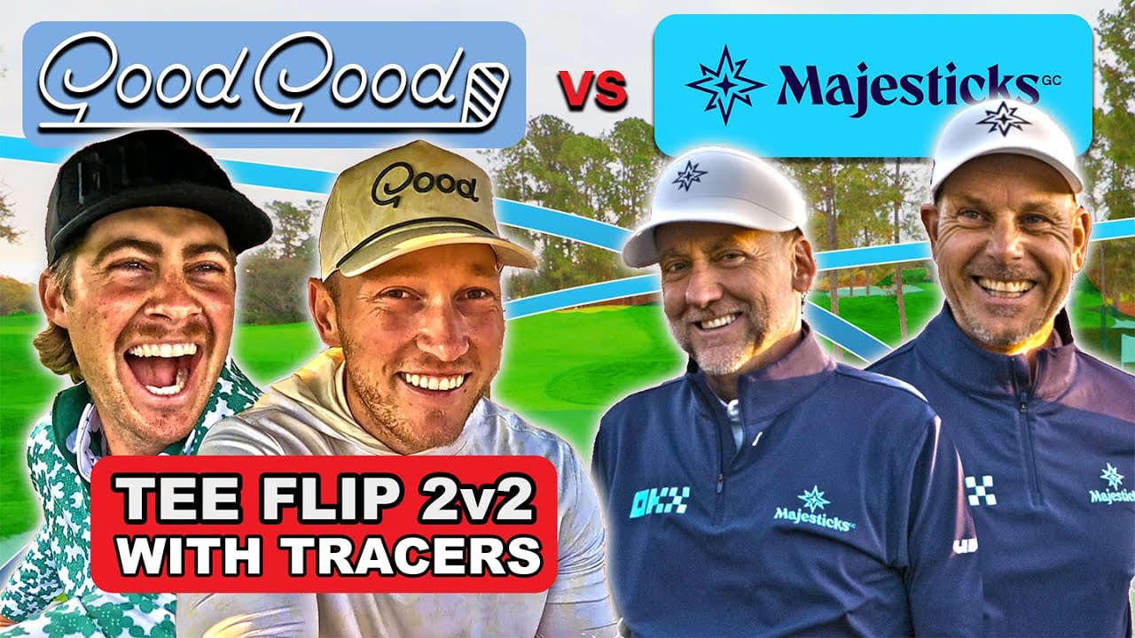 GoodGood vs Majesticks GC | Tee Flip 2v2* with Tracers | Ian & Henrik vs Brad & Garrett