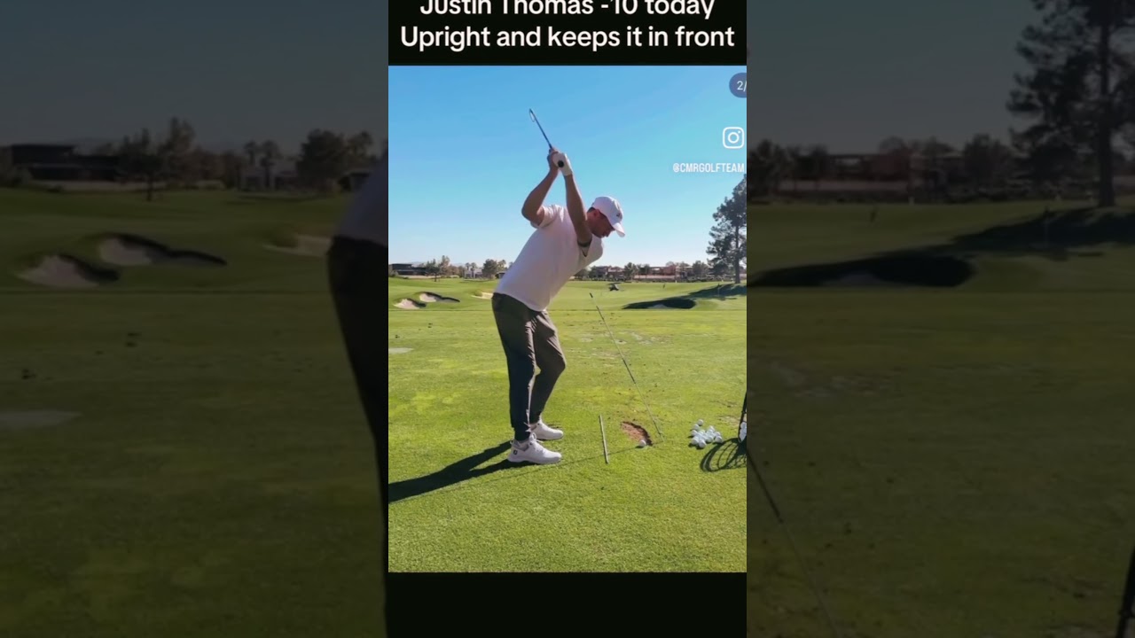 Justin Thomas down the line. Awesome golf drill