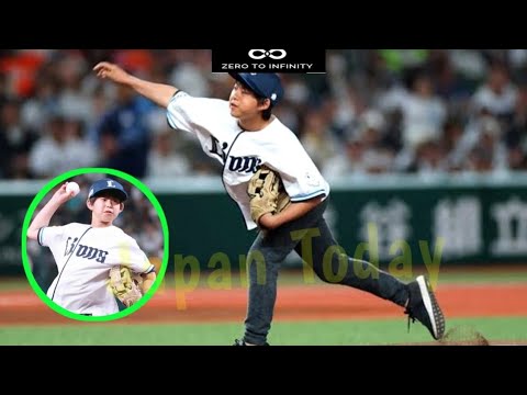 石田純一&東尾理子の長男・理汰郎さんが始球式　“レジェンド祖父”東尾修氏の古巣で強気の内角ノーバン