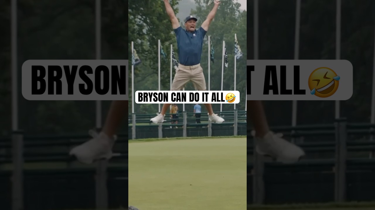 Bryson can do it all 🤣🙌 #golf #LIVGolf #brysondechambeau
