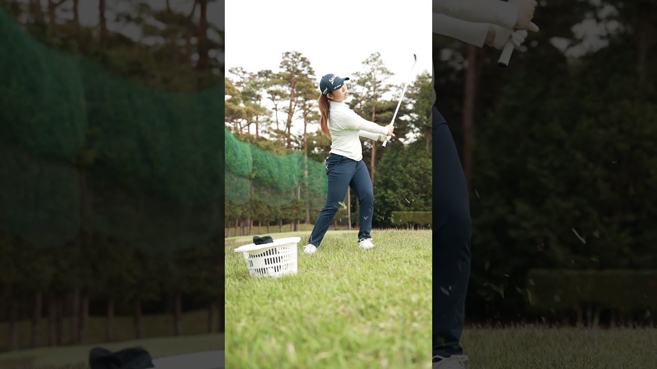 【近くで観察👀】内田ことこ アプローチ練習｜ワールドレディスチャンピオンシップ サロンパスカップ