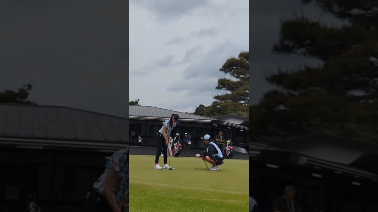 鶴岡果恋  練習中  サロンパスカップ2日目 #女子ゴルフ #golf