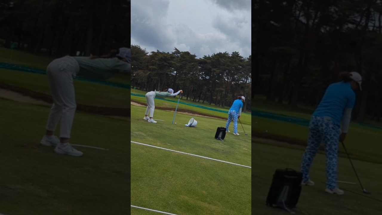 安田祐香  トレーニング中  サロンパスカップ #女子ゴルフ #golf