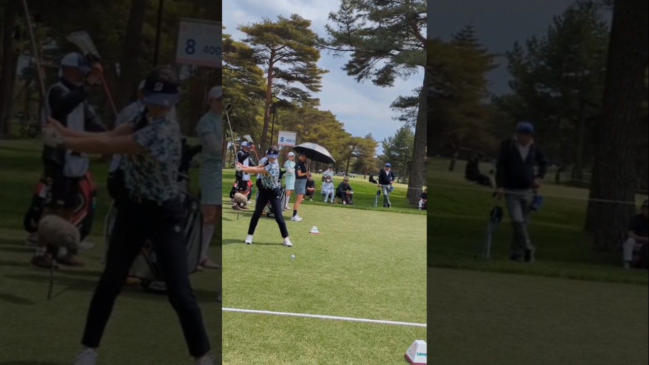 鶴岡果恋  ナイスショット  サロンパスカップ  #女子ゴルフ #golf