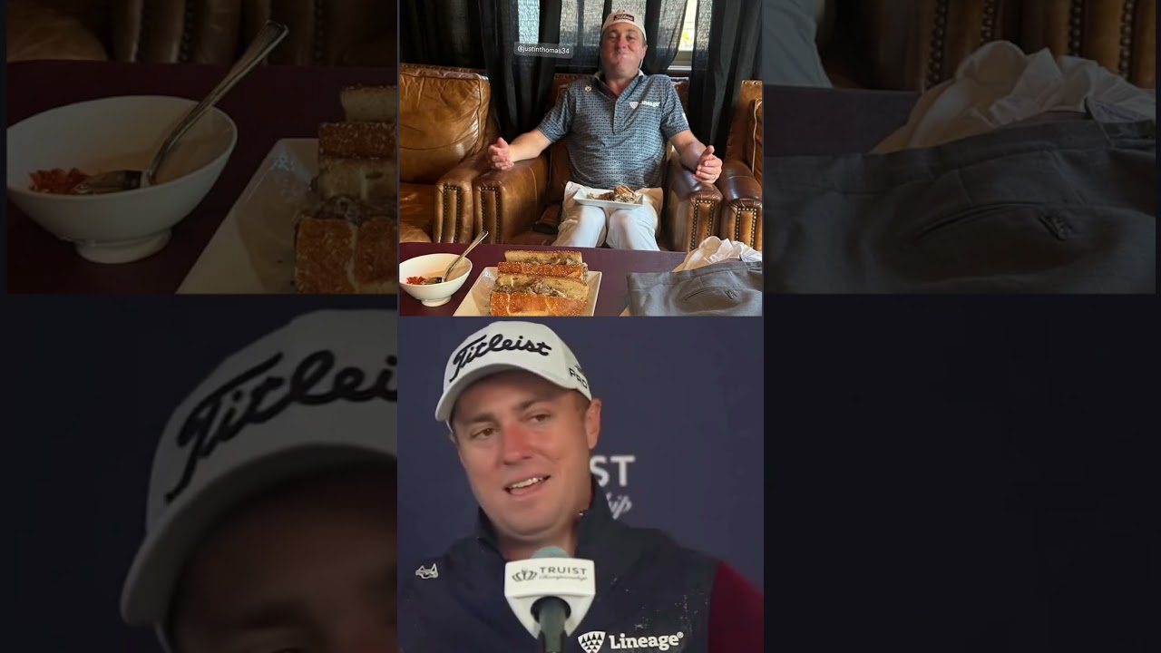 PGA Golfer Justin Thomas Loved His Philly Cheesesteak + Not Talking Trash at Truist Championship