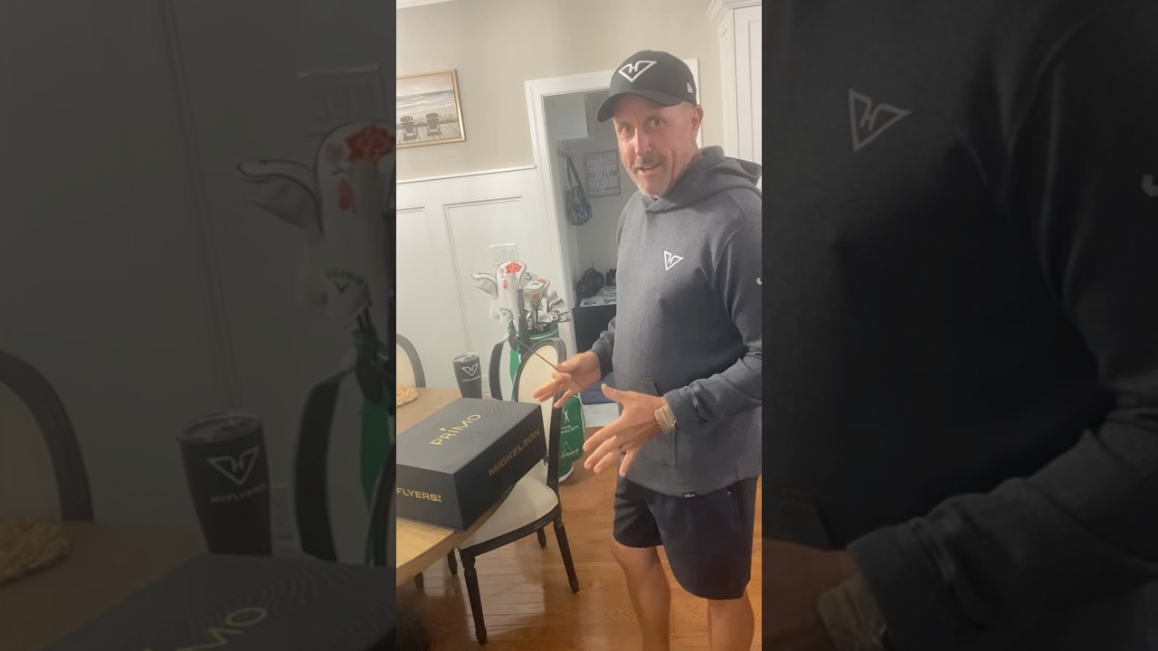 Phil Mickelson unboxing his Primo Masters Fits for the week! 🙌🏻 ​⁠@HyFlyersGC  #golf #shorts