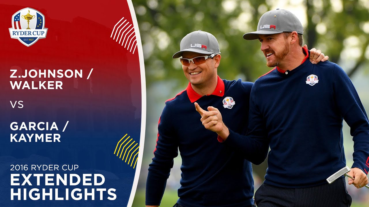 Sergio Garcia & Martin Kaymer vs Zach Johnson & Jimmy Walker | Extended Highlights | 2016 Ryder Cup