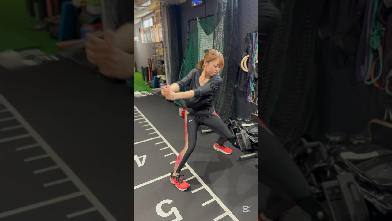 ゴルフスイングに繋がるトレーニング🏌️‍♀️🔥 #笹原優美 #白水直樹 #ゴルフ #ゴルフスイング