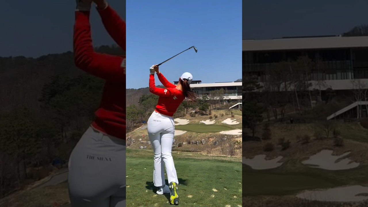 명불허전!!🔥 압도적 피지컬 유현주 프로의 PAR3 티샷 #유현주프로