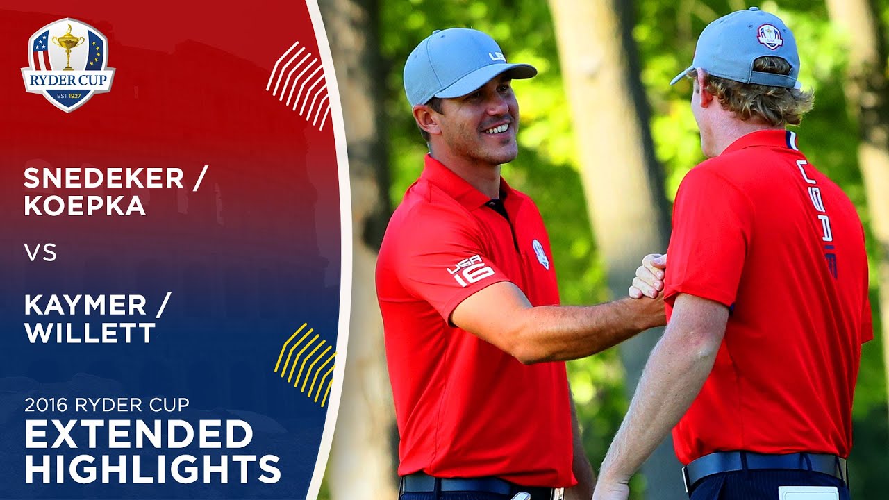 Koepka & Snedeker vs Kaymer & Willett | Extended Highlights | 2016 Ryder Cup