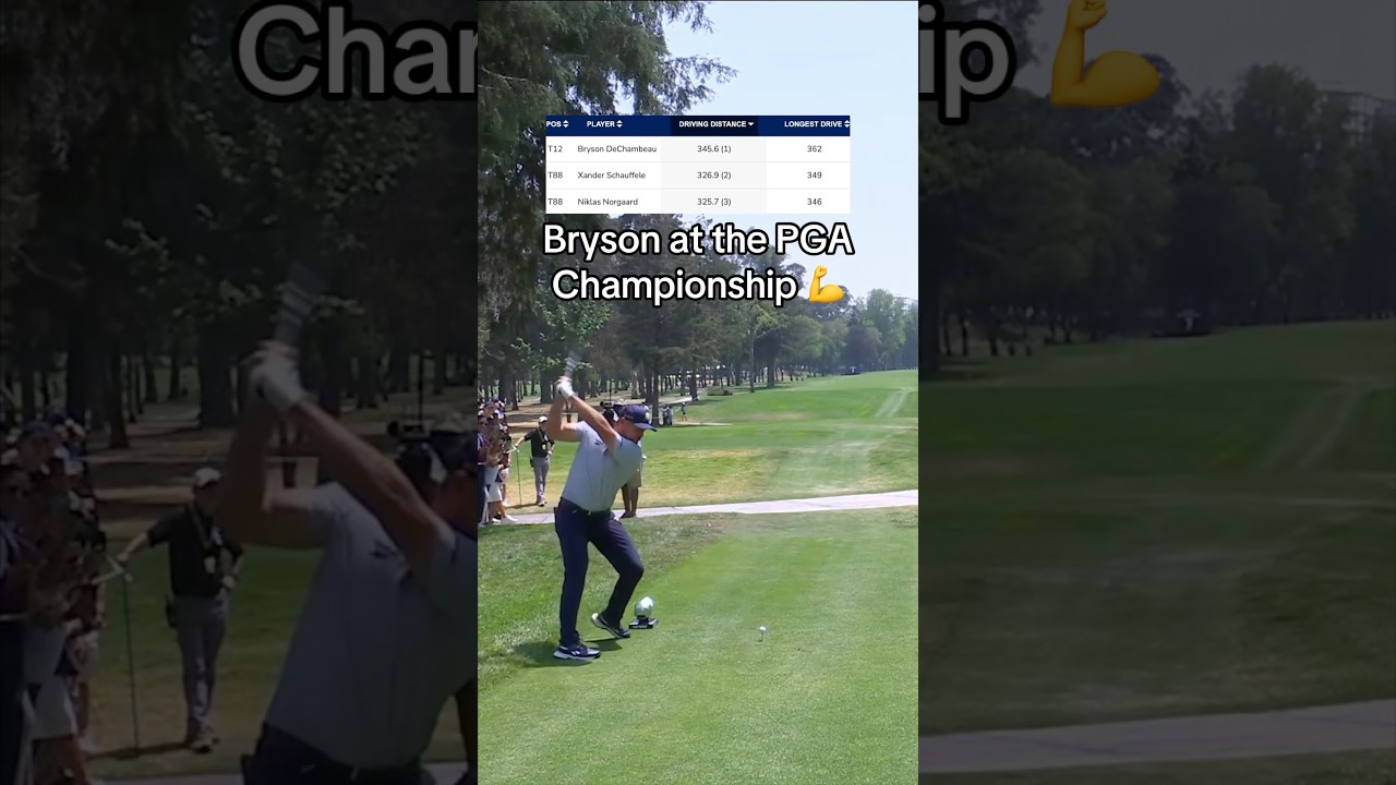 Bryson has been MASHING it this week #golf #LIVGolf #brysondechambeau