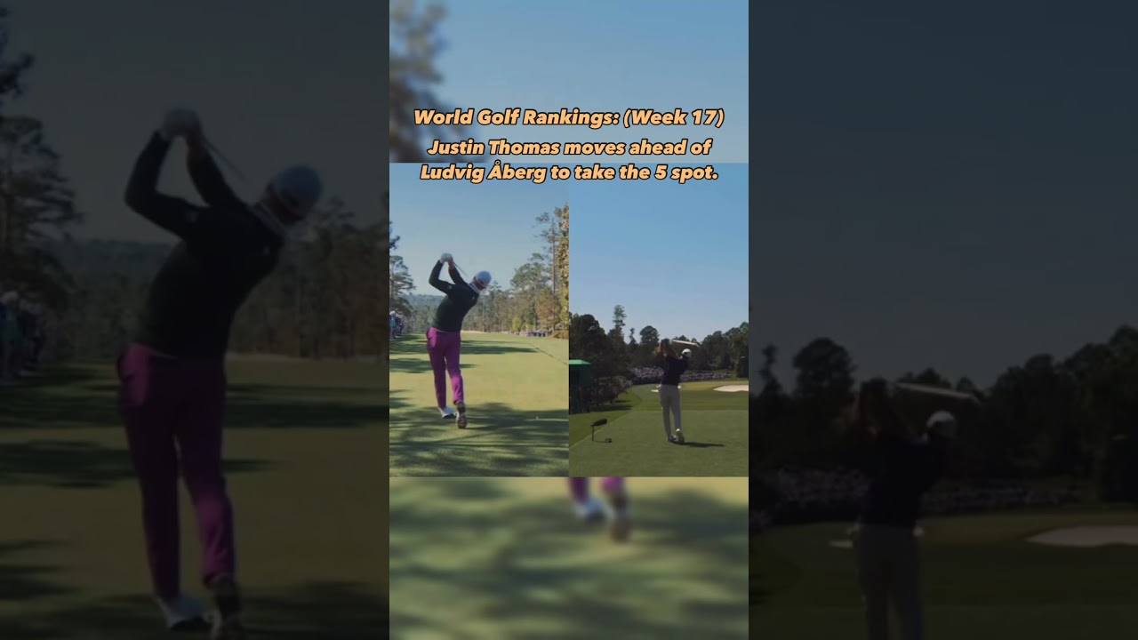 Justin Thomas and Ludvig Aberg swap spots in the official world golf rankings! #golf #pga