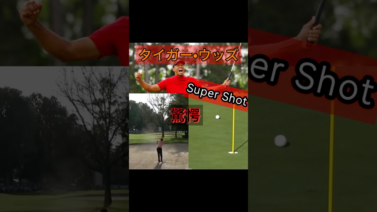 タイガー•ウッズ 驚愕SuperShot 【インテンショナルスライス】#ゴルフ #pgatour #tigerwoods #golf #ゴルフ女子　#shorts theマスターズ