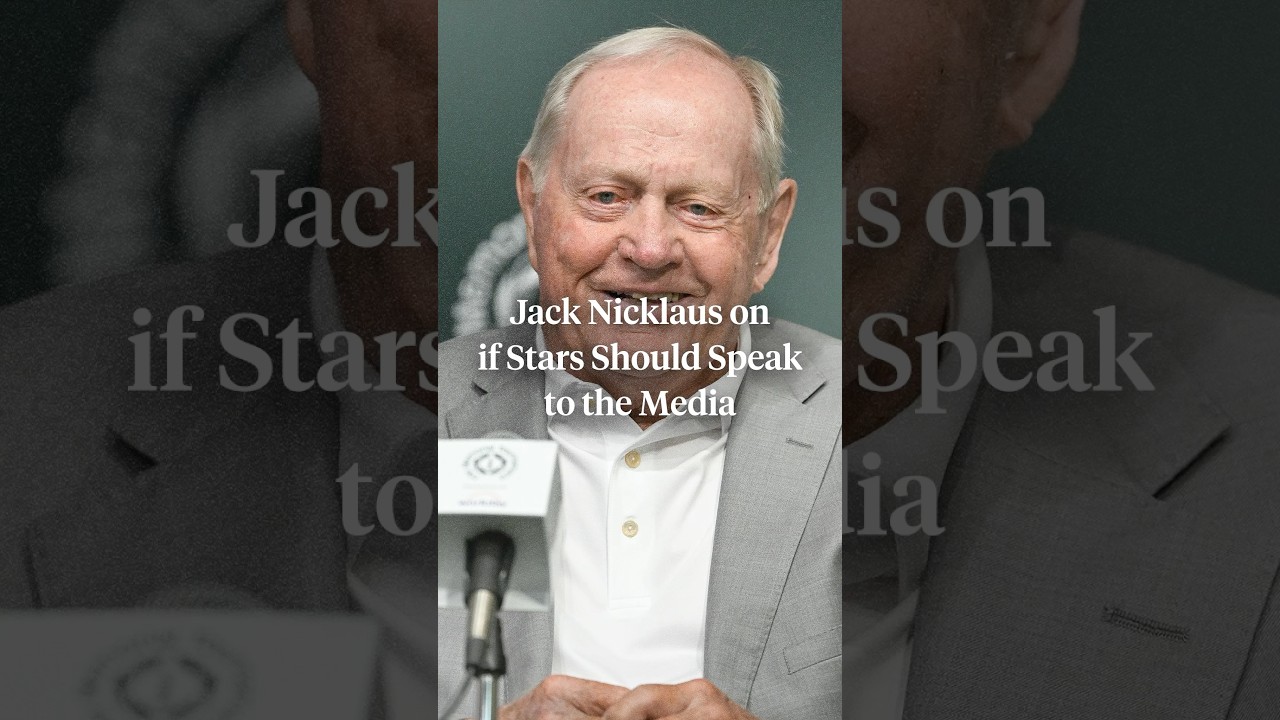 Jack Nicklaus gives his thoughts on stars skipping media recently
