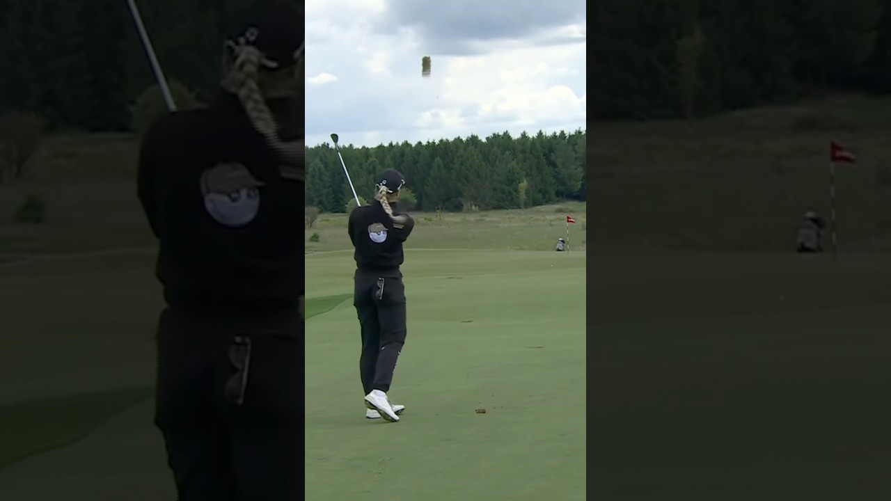 【全米女子25】どデカいターフのとれ方😲 #チャーリーハル #全米女子オープンゴルフ選手権