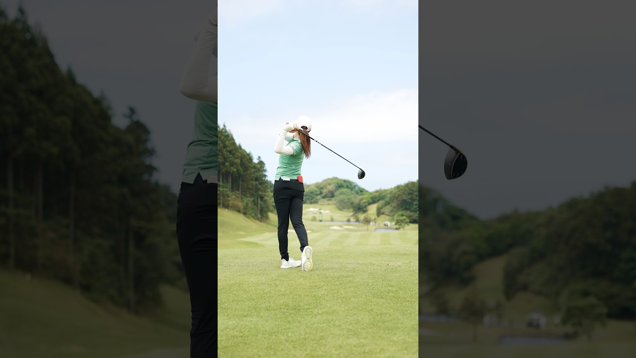 【新垣比菜】ティーショットをスローで|ヨネックスレディスゴルフトーナメント 2025