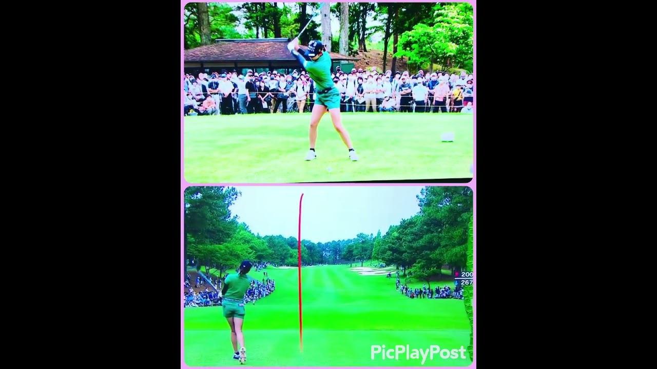 原英莉花プロ🌸ドライバースイング✨フェードボール〜🚀