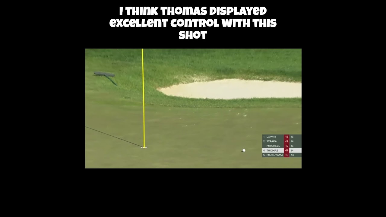 Justin Thomas Nearly Holes Fantastic Chip Shot! #golf #justinthomas #pgatour