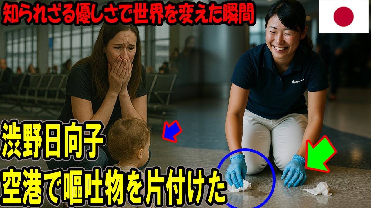 渋野日向子が空港で嘔吐物を片付けた——その後の出来事にあなたは言葉を失うだろう