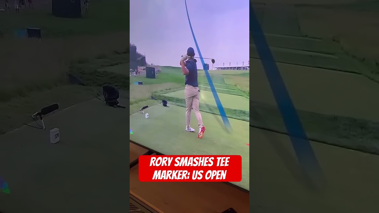 Rory McIlroy Smashes Tee Marker US Open #rorymcllroy #usopengolf #usga