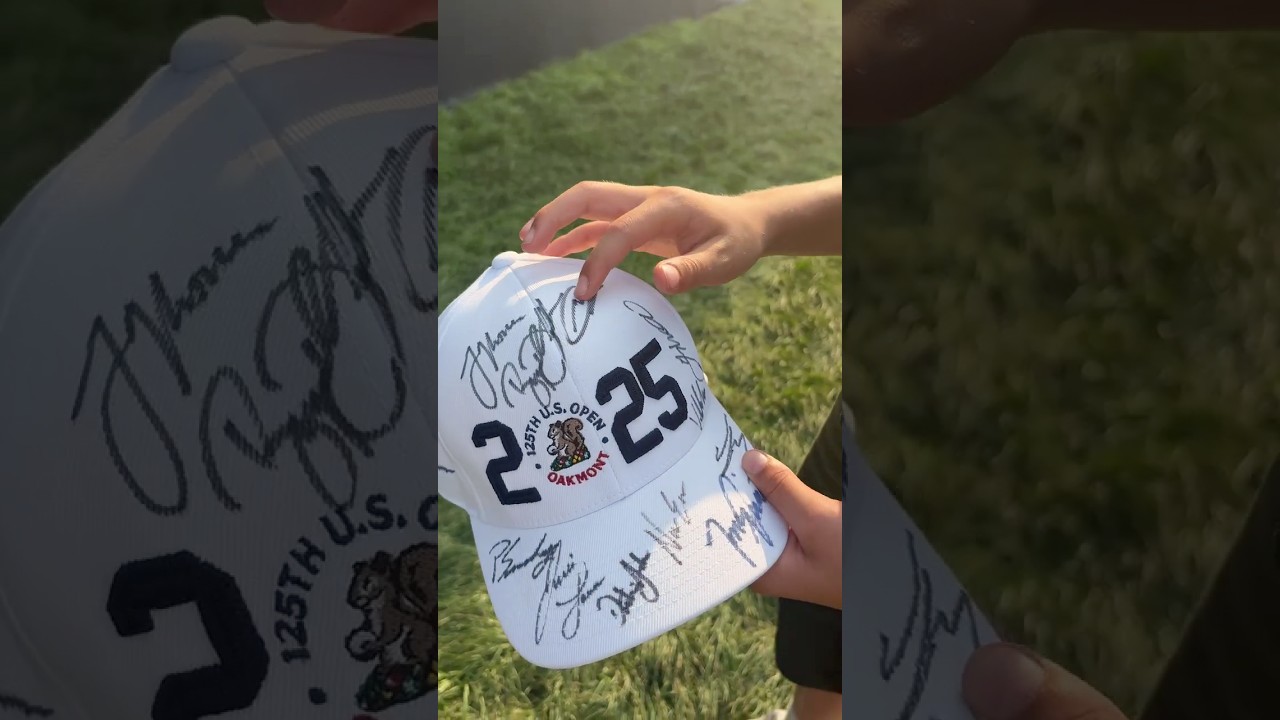 U.S. Open sights and sounds: Young fan with ACE memory rattles off every golfer signature on his hat