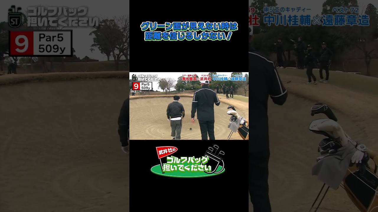 【グリーン面が見えない時は距離を信じるしかない】武井壮のゴルフバッグ担いでください/#武井壮#プロキャディー #golf #ゴルフ #shorts #切り抜き #プロゴルファー#遠藤章造