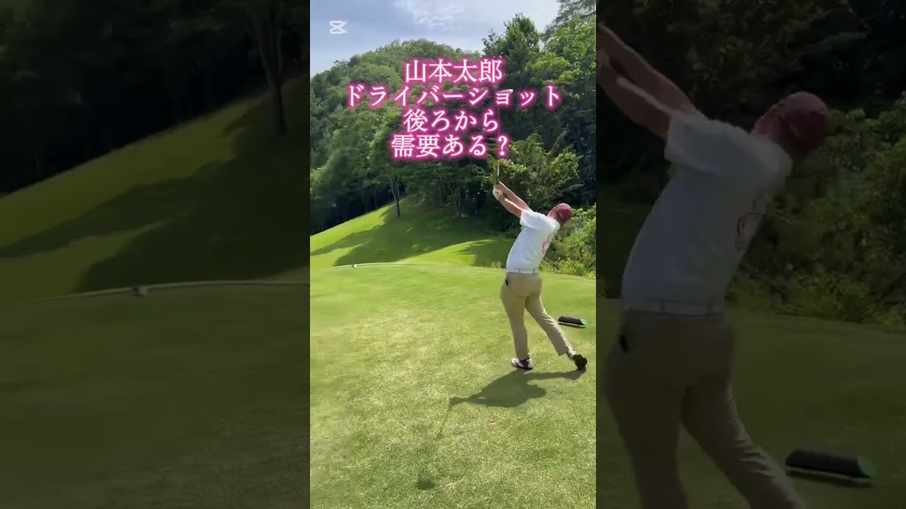 ドライバーの後ろから需要ってありますか？スロー映像#ゴルフ #golf #ドライバー