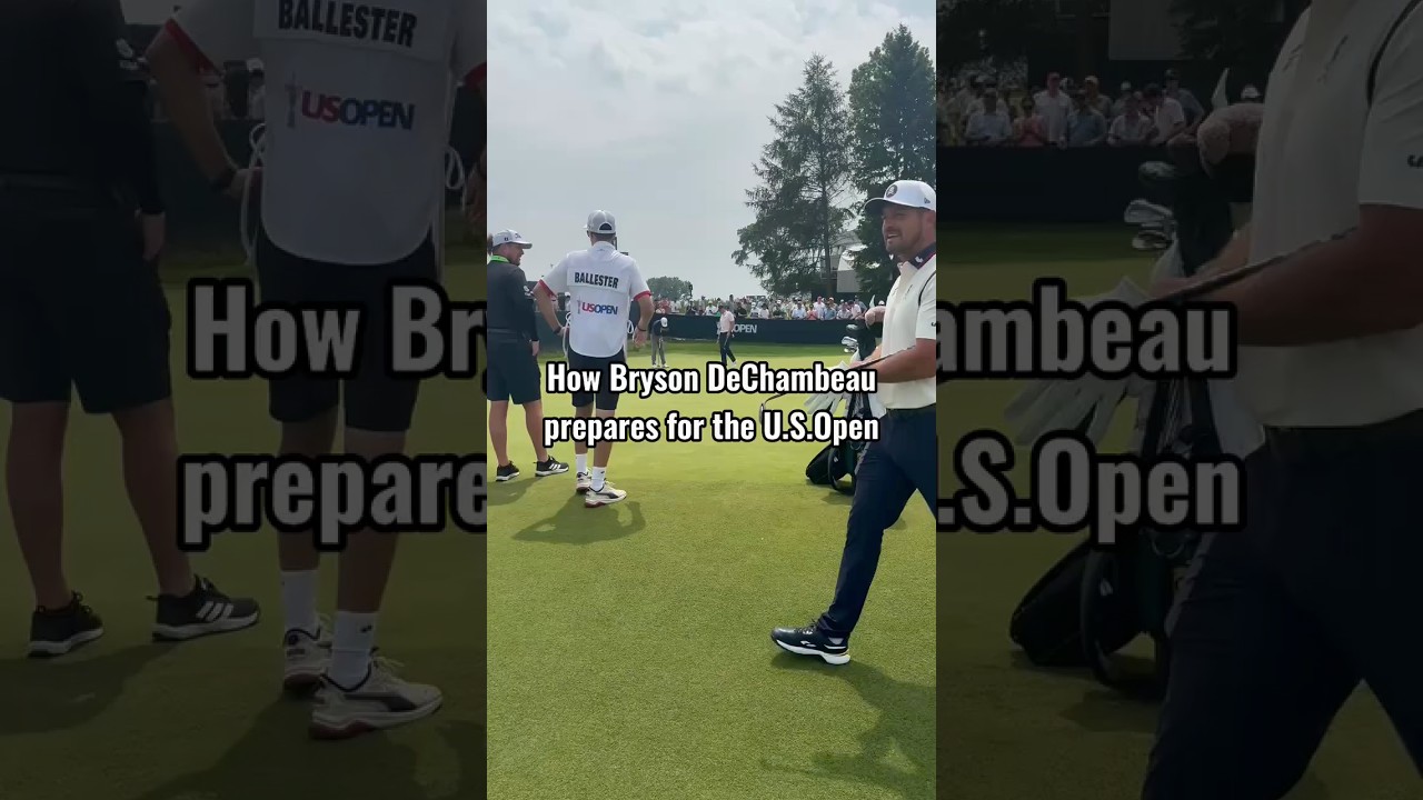 U.S. Open sights and sounds: Bryson DeChambeau goes through warmup routine at Oakmont Country Club