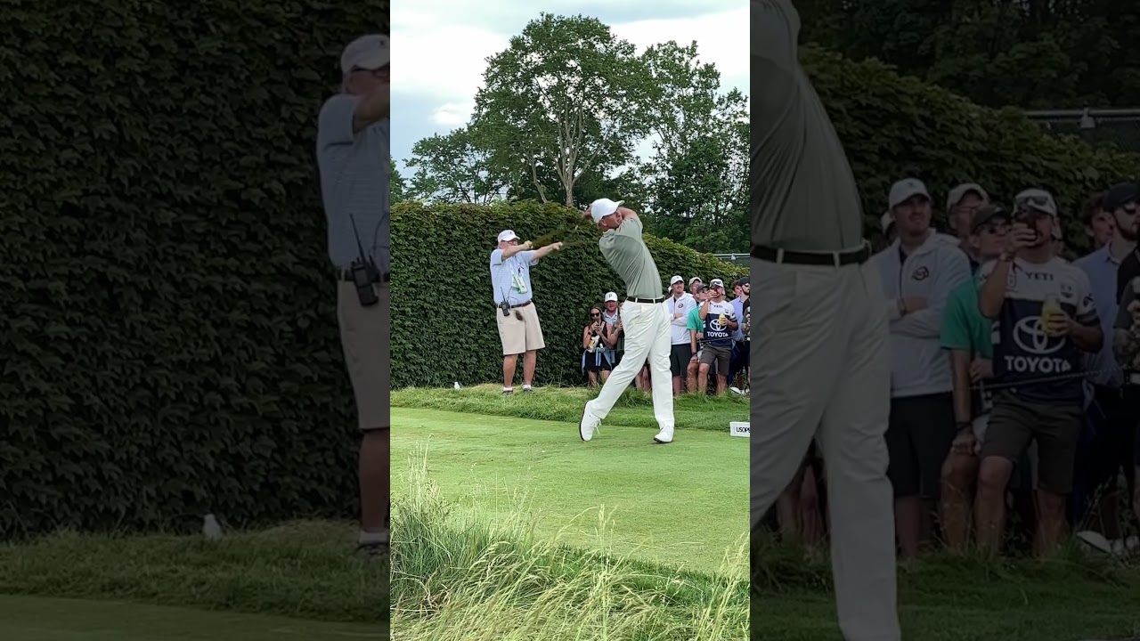 Adam Scott 3/4 FACE ON DRIVER #golf #usopen #golfswing