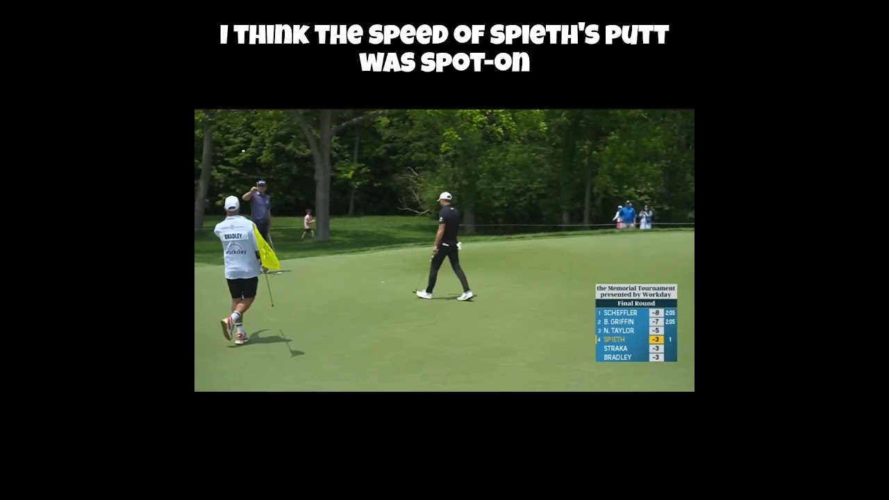 Jordan Spieth Makes Excellent Putt to Save Par! #golf #jordanspieth #pgatour