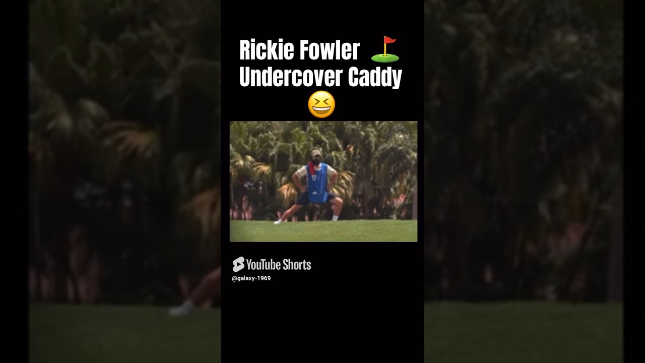Rickie Fowler ⛳️ Undercover Caddy 😆 #golf #rickiefowler