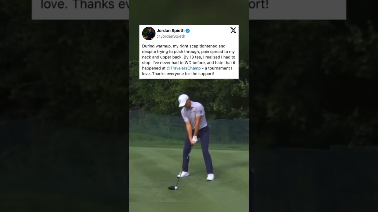 Why Jordan Spieth withdrawal from the travelers #shorts #golf #pga