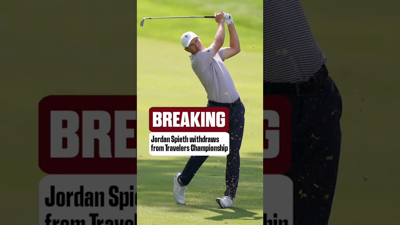 Jordan Spieth withdraws from travelers championship #shorts #golf #pga