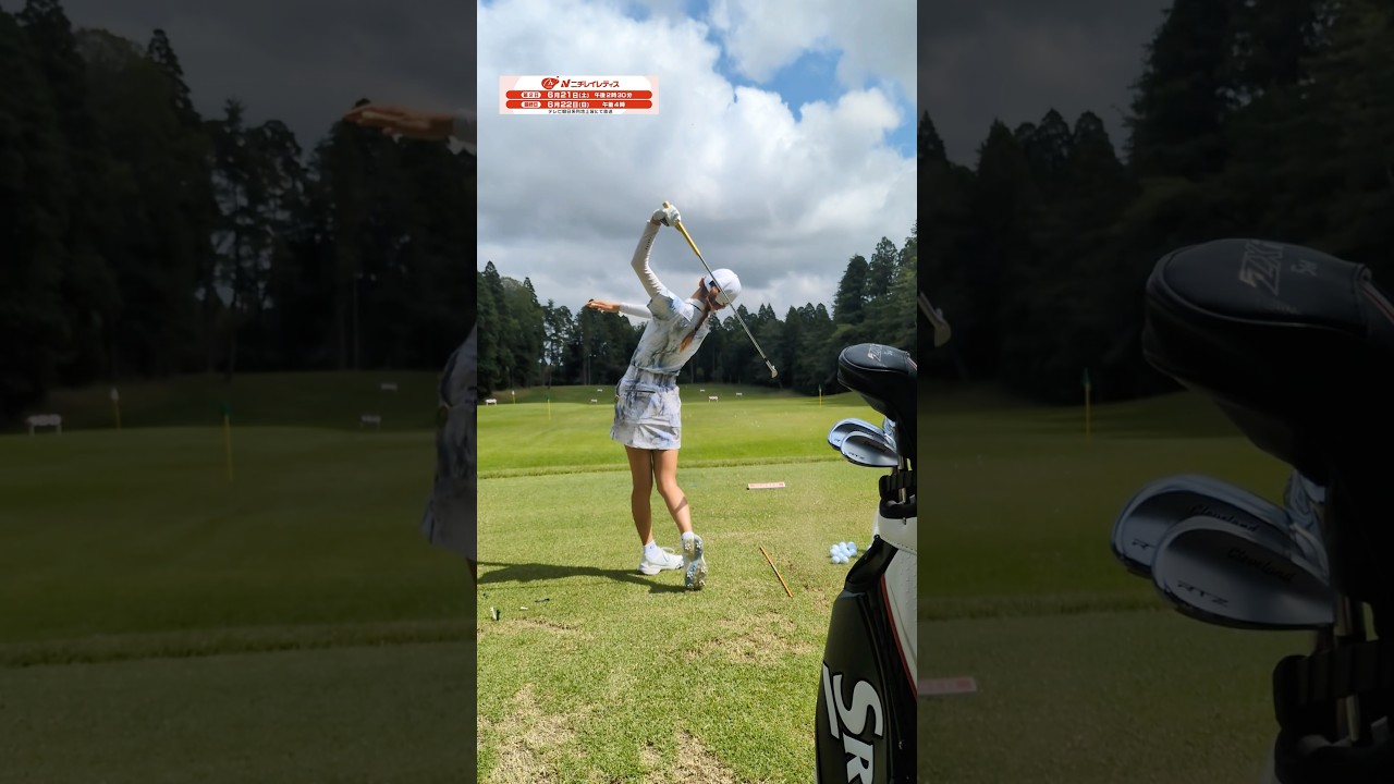 野球のような片手打ち練習。#ニチレイレディス #安田祐香 試合前練習