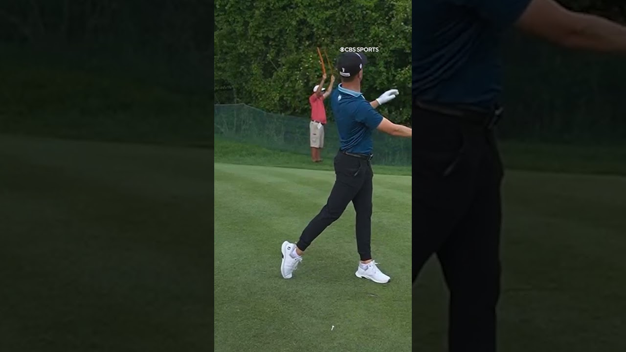Look at this crazy club throw from Justin Thomas! 👀 #shorts