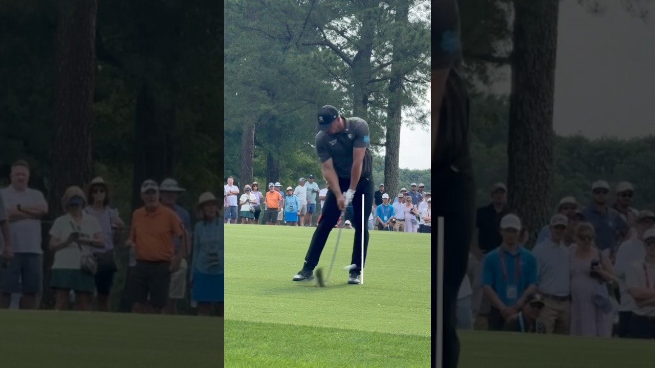 Bryson DeChambeau Iron Swing Face On