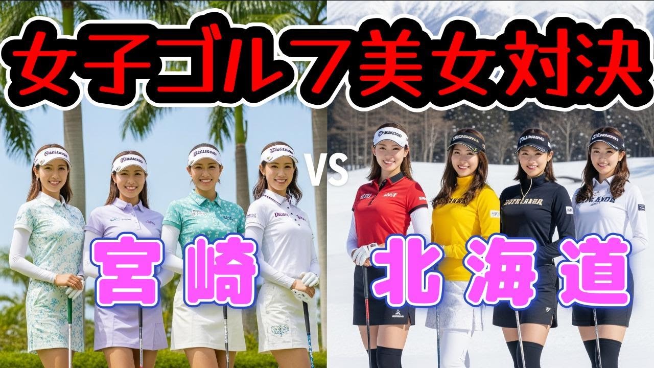 【女子ゴルフ美女対決】宮崎軍団 VS 北海道軍団！最強はどっちだ！