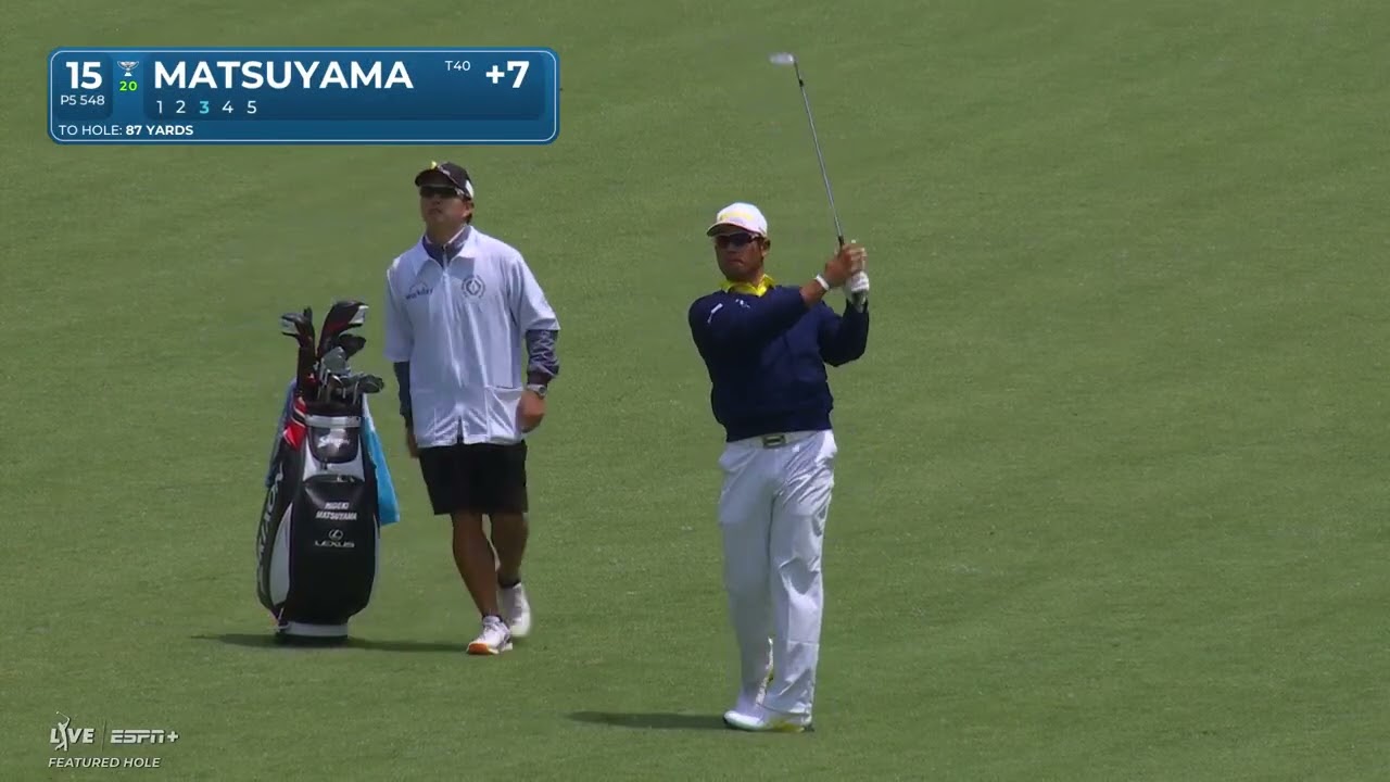 松山英樹、15番パー5の3打目をバックスピンで寄せてバーディ　ザ・メモリアルトーナメント 最終日