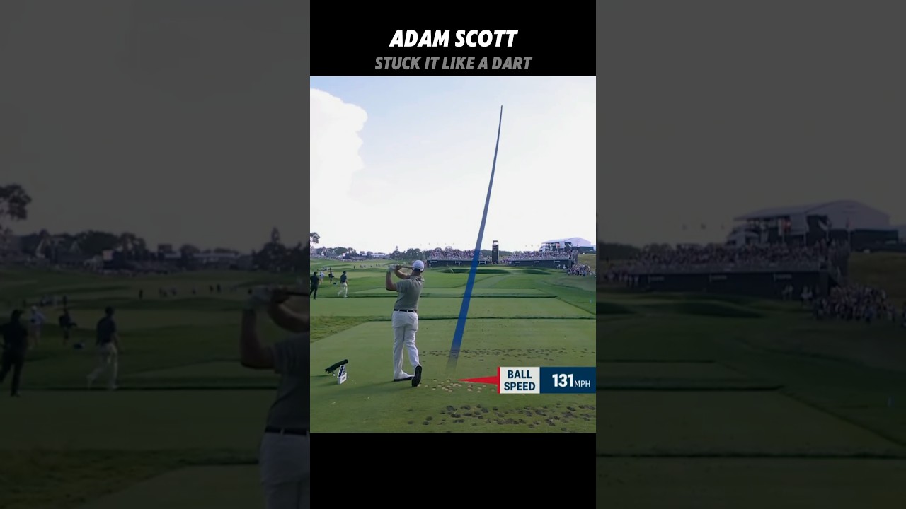 PGA Adam Scott Stuck it like a Dart #golf