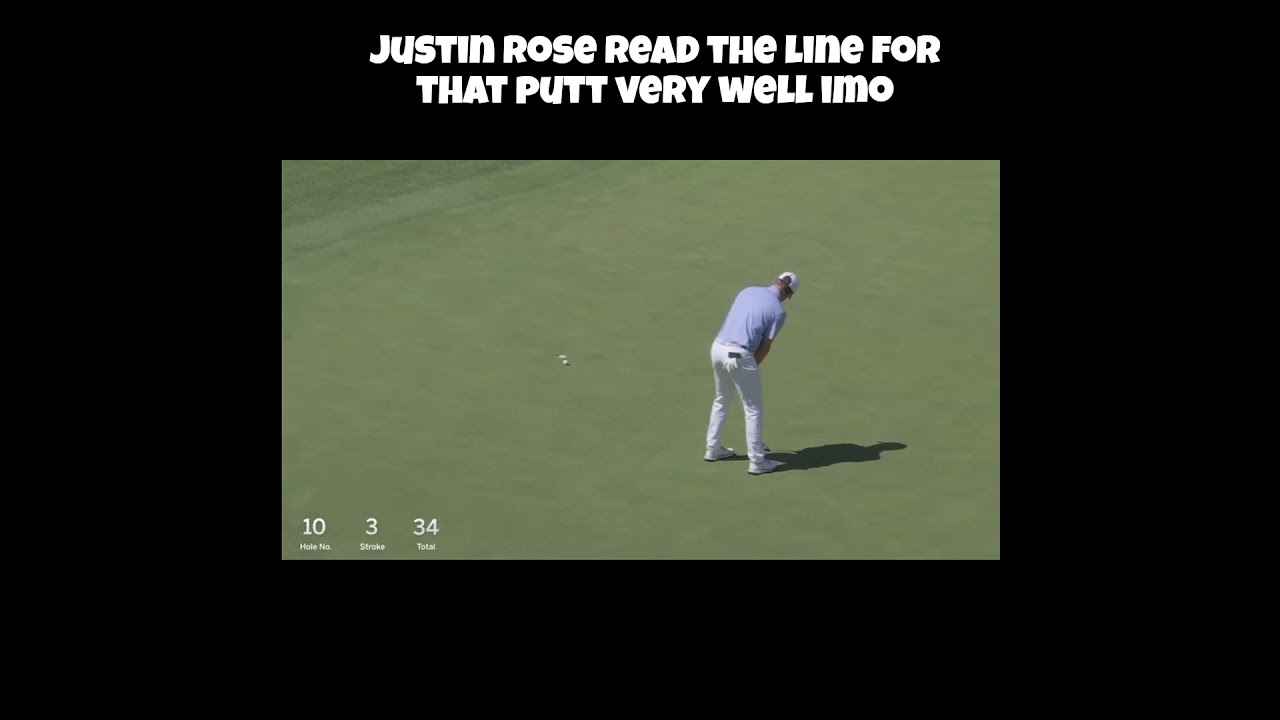 Justin Rose Makes Perfect Birdie Putt at the 2025 Masters! #golf #justinrose #themasters