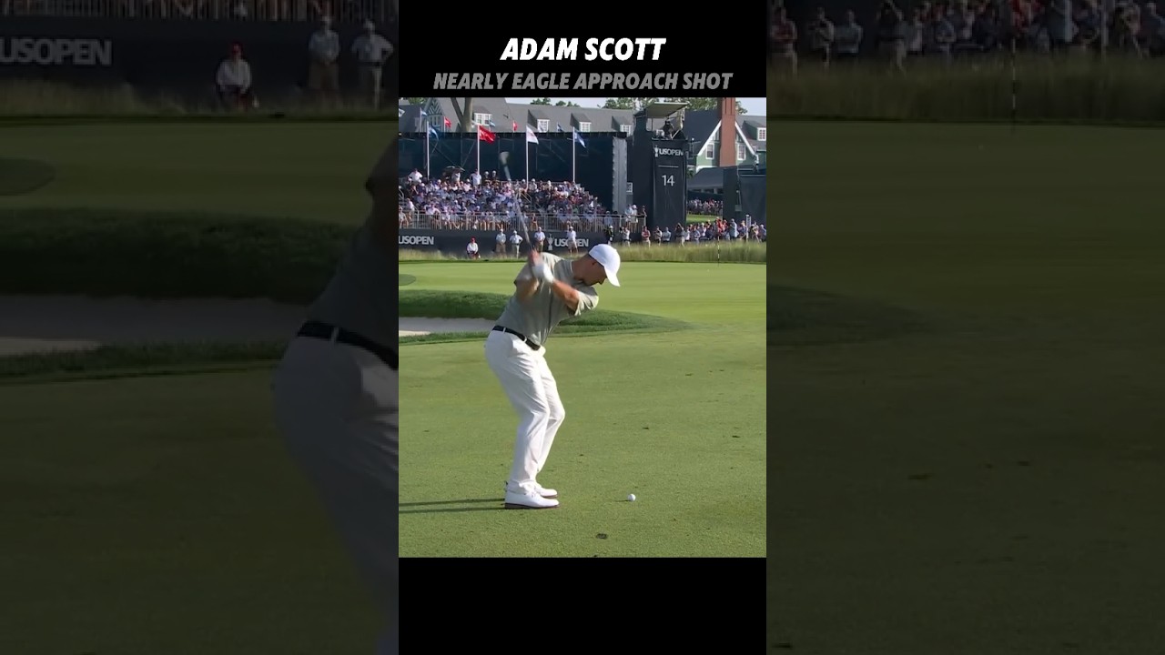 PGA Adam Scott Nearly Eagle Approach Shot #golf