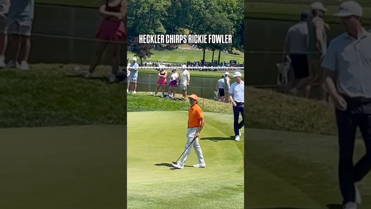 Rickie was absolutely GRILLING this heckler at The Travelers 💀 (via @_christobin/IG)