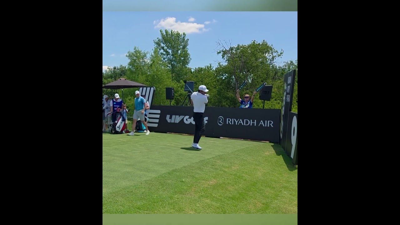 A new angle of Brooks Koepkas tee smash 😬 #golfgods #golf #liv #smash