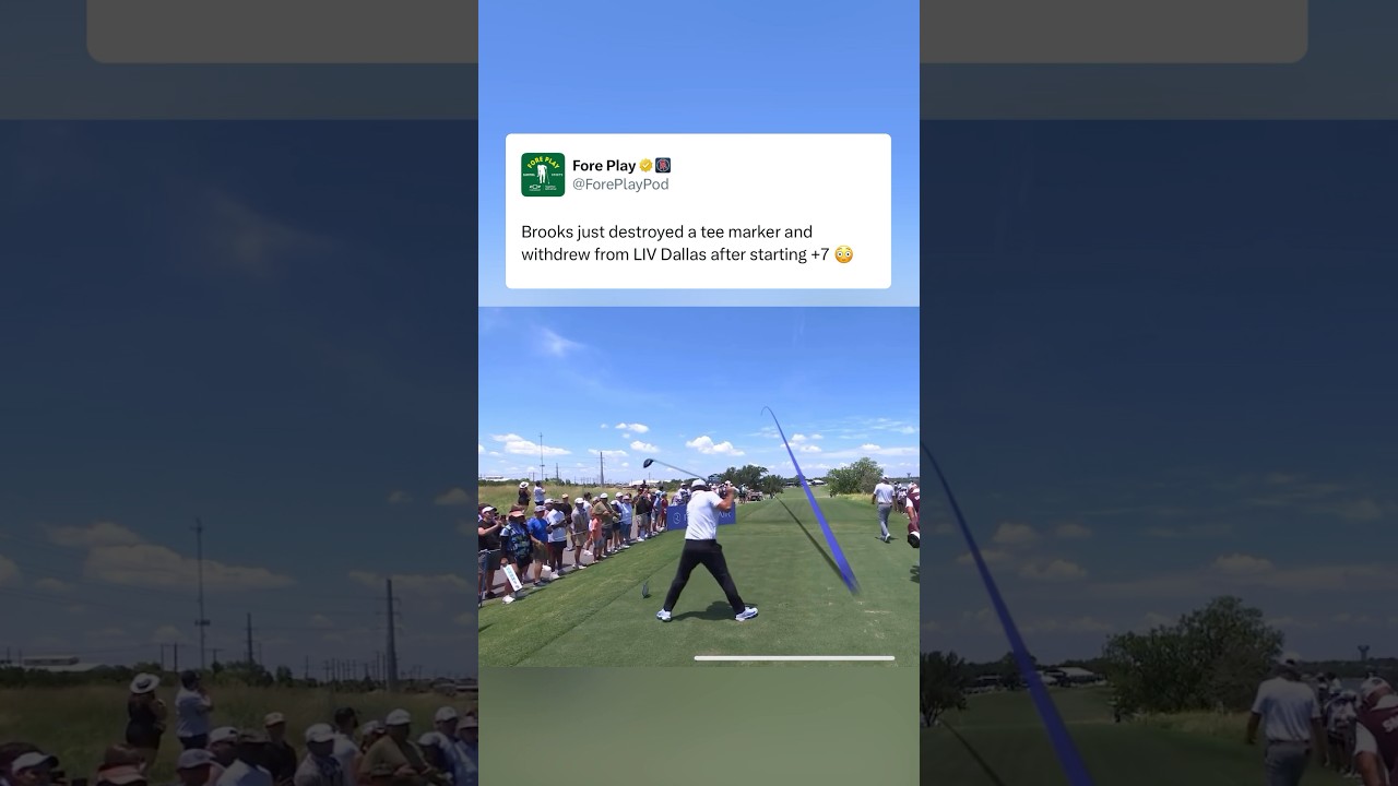 Brooks Koepka destroys tee marker & withdraws after starting +7 at LIV Dallas